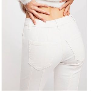 Free People White Flare Jeans